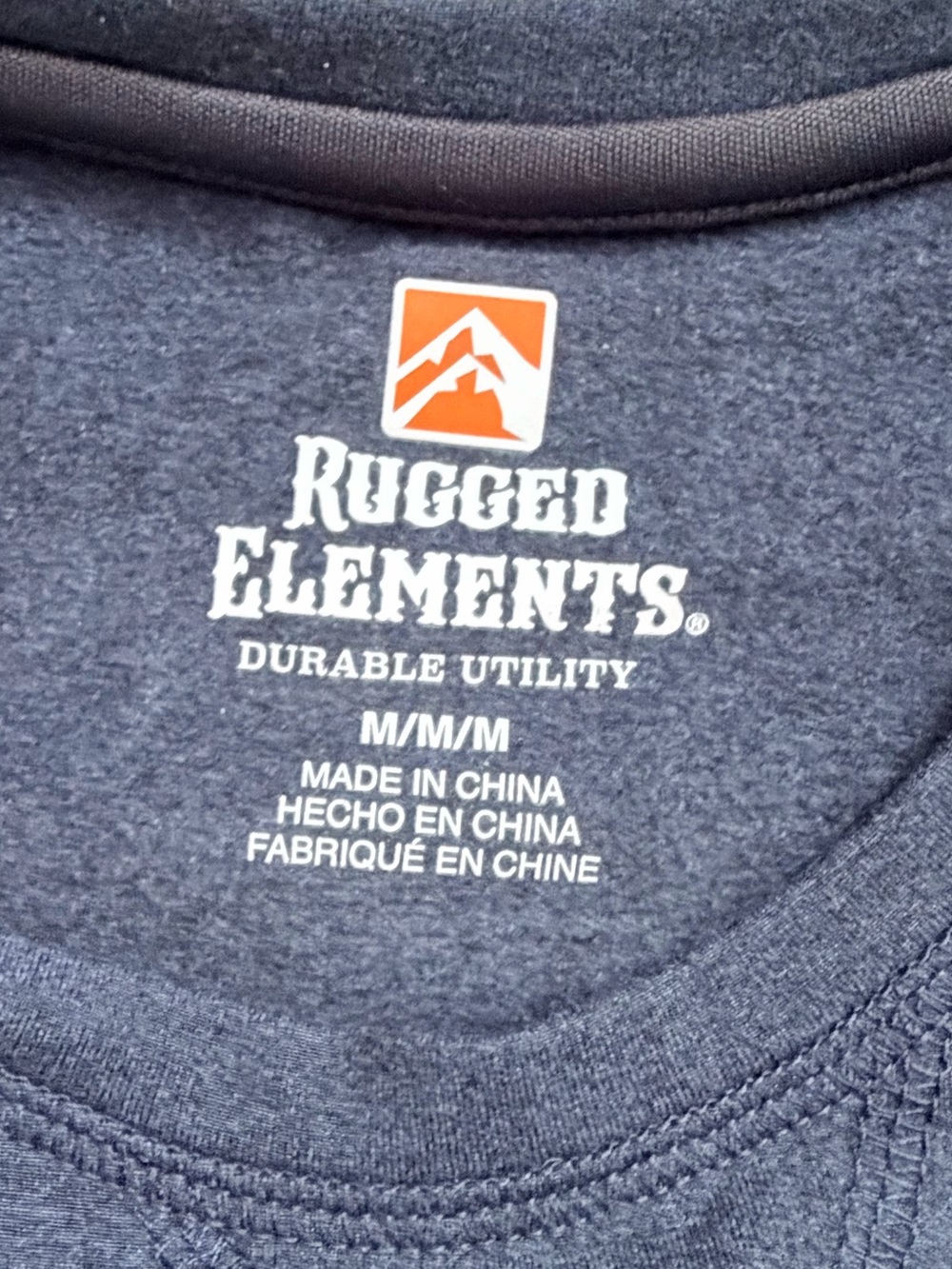 Rugged Elements Sueded Long Sleeve Crew in Blue - Men's Long Sleeve Tee M - Picture 6 of 8